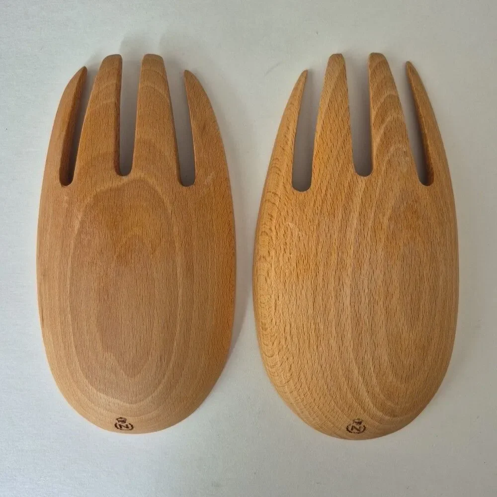 Nordstrom Set of 2 Wooden Salad Pasta Fruit Claws Mixing and Serving Hands